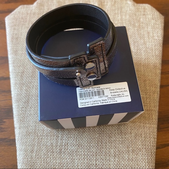 NWT KEEP Collective Leather Cuff Gunmetal - Picture 2 of 6